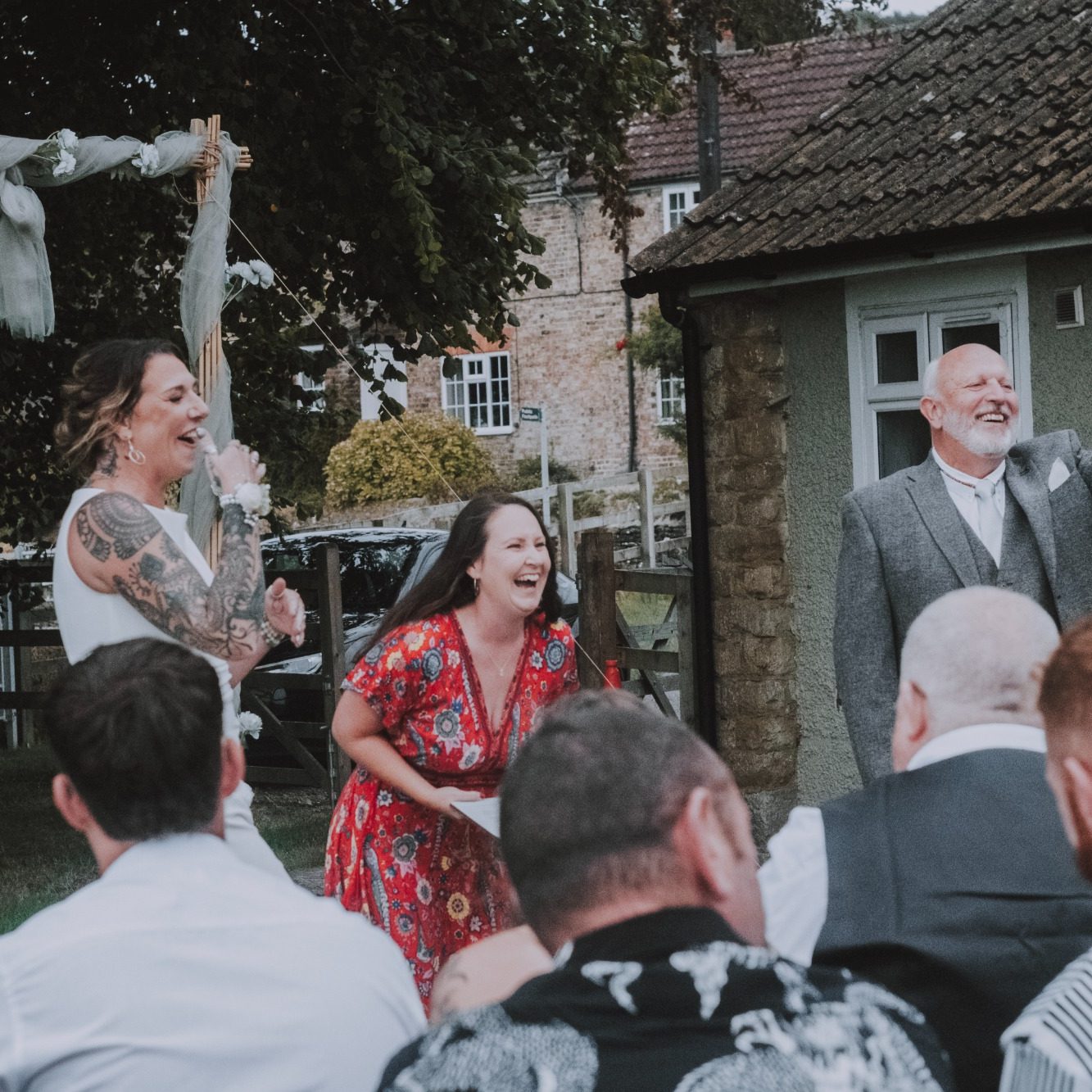 Vow renewal ceremony full of laughter